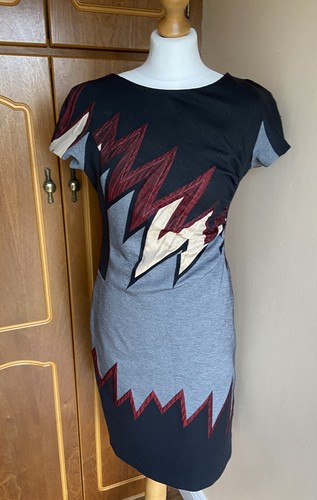 Dress pencil black grey red - grey,